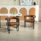 Fauteuil d'appoint, chaise de salle à manger, fauteuil club de cuisine en PU au design contemporain, lot de 2