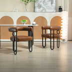 Fauteuil d'appoint, chaise de salle à manger, fauteuil club de cuisine en PU au design contemporain, lot de 2