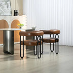 Fauteuil d'appoint, chaise de salle à manger, fauteuil club de cuisine en PU au design contemporain, lot de 2