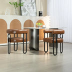 Fauteuil d'appoint, chaise de salle à manger, fauteuil club de cuisine en PU au design contemporain, lot de 2