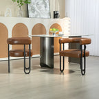 Fauteuil d'appoint, chaise de salle à manger, fauteuil club de cuisine en PU au design contemporain, lot de 2