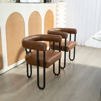 Fauteuil d'appoint, chaise de salle à manger, fauteuil club de cuisine en PU au design contemporain, lot de 2