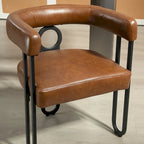 Fauteuil d'appoint, chaise de salle à manger, fauteuil club de cuisine en PU au design contemporain, lot de 2