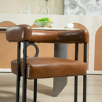 Fauteuil d'appoint, chaise de salle à manger, fauteuil club de cuisine en PU au design contemporain, lot de 2