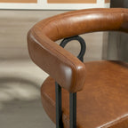 Fauteuil d'appoint, chaise de salle à manger, fauteuil club de cuisine en PU au design contemporain, lot de 2