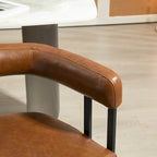 Fauteuil d'appoint, chaise de salle à manger, fauteuil club de cuisine en PU au design contemporain, lot de 2