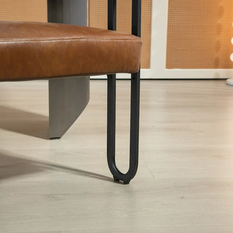Fauteuil d'appoint, chaise de salle à manger, fauteuil club de cuisine en PU au design contemporain, lot de 2