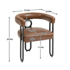Fauteuil d'appoint, chaise de salle à manger, fauteuil club de cuisine en PU au design contemporain, lot de 2