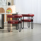 Fauteuil d'appoint, chaise de salle à manger, fauteuil club de cuisine en PU au design contemporain, lot de 2