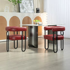 Fauteuil d'appoint, chaise de salle à manger, fauteuil club de cuisine en PU au design contemporain, lot de 2