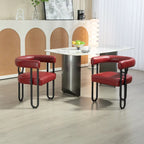 Fauteuil d'appoint, chaise de salle à manger, fauteuil club de cuisine en PU au design contemporain, lot de 2