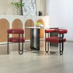 Fauteuil d'appoint, chaise de salle à manger, fauteuil club de cuisine en PU au design contemporain, lot de 2