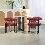 Fauteuil d'appoint, chaise de salle à manger, fauteuil club de cuisine en PU au design contemporain, lot de 2