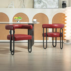Fauteuil d'appoint, chaise de salle à manger, fauteuil club de cuisine en PU au design contemporain, lot de 2