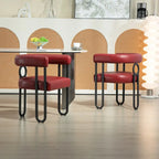 Fauteuil d'appoint, chaise de salle à manger, fauteuil club de cuisine en PU au design contemporain, lot de 2