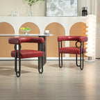 Fauteuil d'appoint, chaise de salle à manger, fauteuil club de cuisine en PU au design contemporain, lot de 2