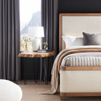 Live-Edge Wood Side Table - Bedroom Scene